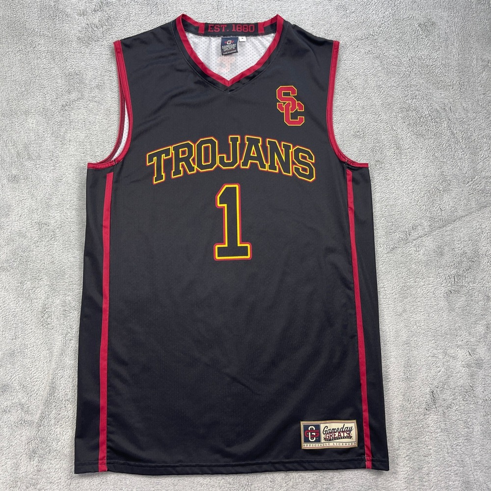 USC Trojans #1 Basketball Jersey Mens Medium Black Gameday Greats ProSphere